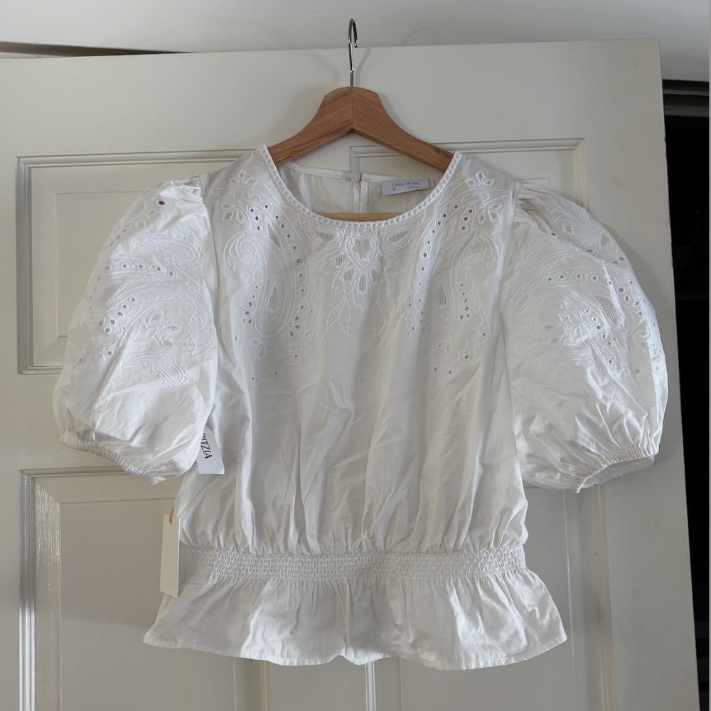 Aritzia Little Moon Tapa Poplin Blouse